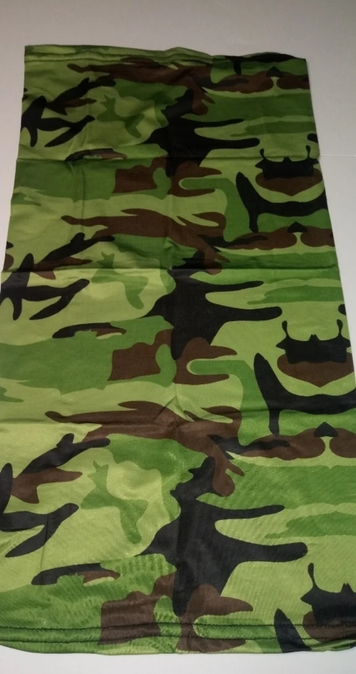 Green Camouflage face shield bandana
